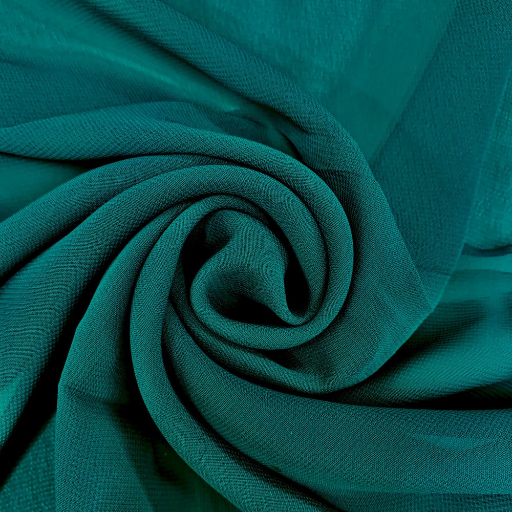 Danielle DARK TEAL Polyester Hi-Multi Chiffon Fabric by the Yard – 10075