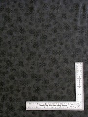 Christmas Snowflake Fabric By The Yard Dark Grey Evening Frost Cotton Benartex