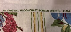 VTG Bloomcraft Fabric Fruit And Flowers 6.5 Yards Heavy Textured Fabric