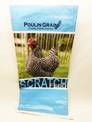 Empty Chicken Feed Woven Plastic Bag Sack Poulin Grain Crafts Art Repurpose
