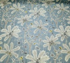 Indienne Ink Mineral BTY Robert Allen 100% Cotton Slub Duck 54″ Wide Gray Fern