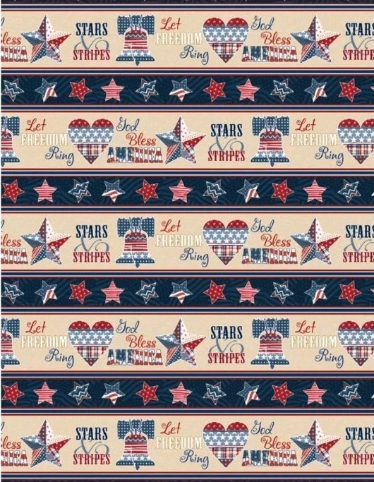 Wilmington Fabric – Patriotic – Stars Of Valor Quilting And Crafting Fabric