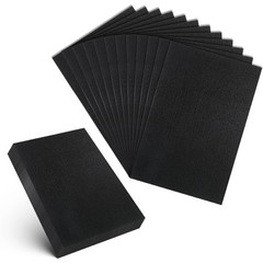 12 Pieces Black Felt Fabric, 8 X 12 Inch Stiff Felt Sheets for Crafts Thick Craf