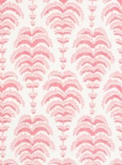 BRUNSCHWIG & FILS FABRIC ‘PONCHETTE PRINT – PINK’ 6.2 METRES Linen Blend