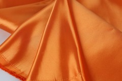 Orange Bridal Satin Fabric by the Yard, Silky Satin for Dresses and Event Decor