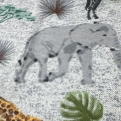 Snuggle Cotton Flannel Fabric Multicolor Animal Print Safari Animals 31 in.