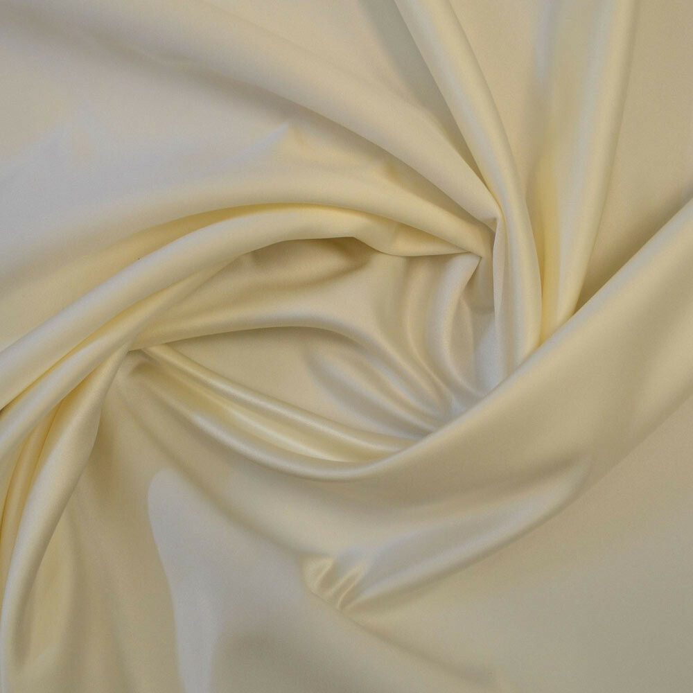 HEAVY RICH LUSTROUS MICROFIBER DUCHESSE SATIN ELEGANT CREAM 5 yds
