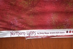 By 1/2 Yd, Pink Red Gold Print Quilt Cotton, RJR/Beyer/Northern Lights/0494,B713