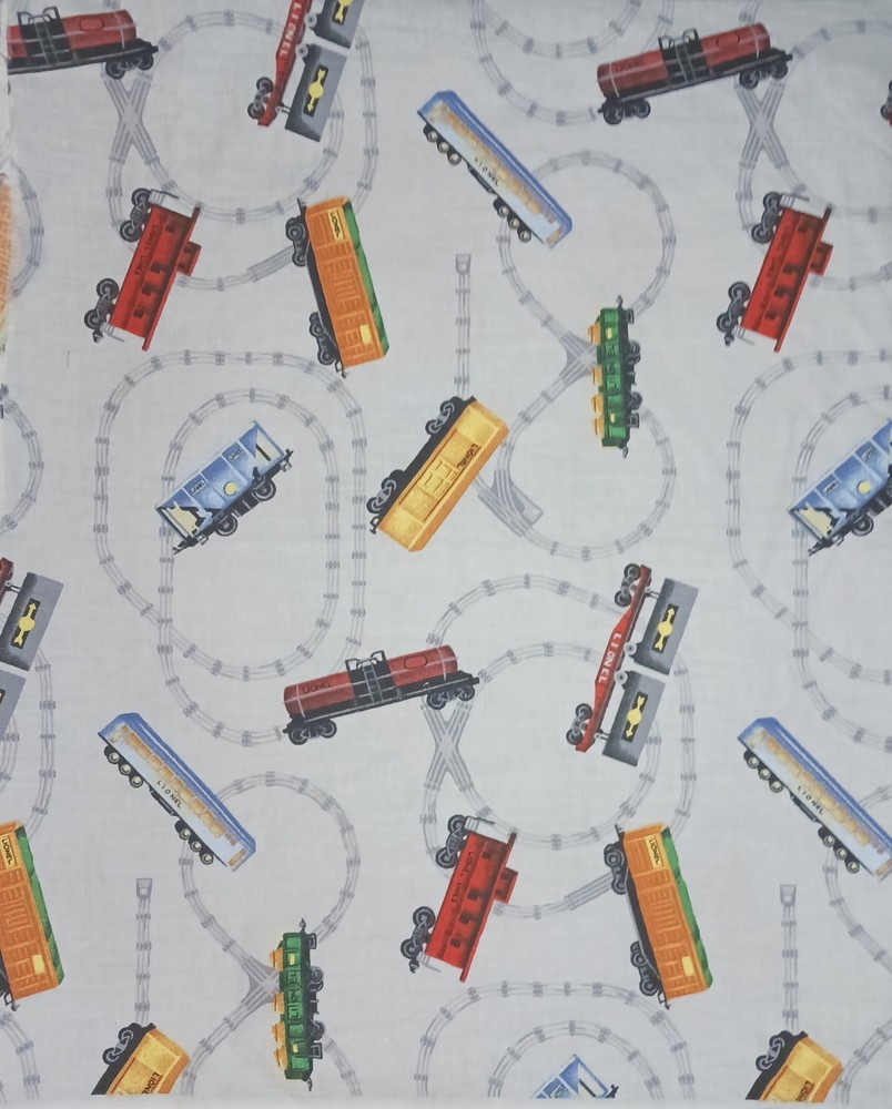 Lionel Train Fabric 2 yards x 44 inches