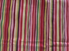 Braemore Fabric Stripe Multi color red orange maroon green pink 63″ x 54″ USA