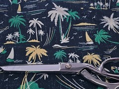 Palm Trees Tropical Sheeting Cotton Fabric 56 Wide By the Yard