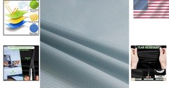 Tear-Resistant Grey Ripstop Nylon Fabric 60×196 Inch for Bags and Covers