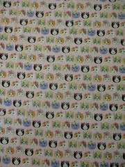 CATS FACES FLOWERS CAT ICON PINK KITTY COTTON FABRIC FQ