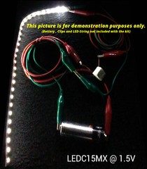 LED FIber Lighting, (20) 1mm-Fibers, illuminator & LED Driver Kit (Cool White)