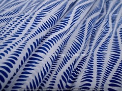 5 Yard Indian Blue Floral Hand Block Print Cotton Fabric Dressmaking Sewing Art
