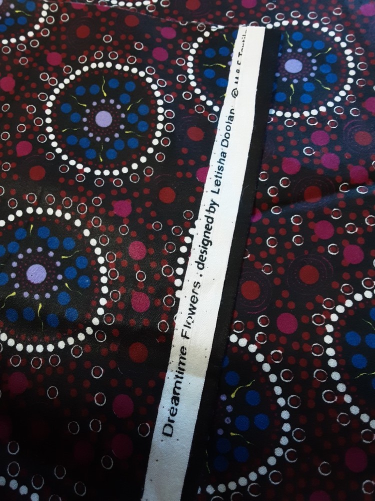M&S Australia Fabric cotton Letishia Doolan Daydream Flowers 54 X 42 One Piece