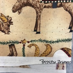 Frosty Friends Teresa Kogut Northern Christmas Cotton Fabric 1/2 Yd 18″ x 45”