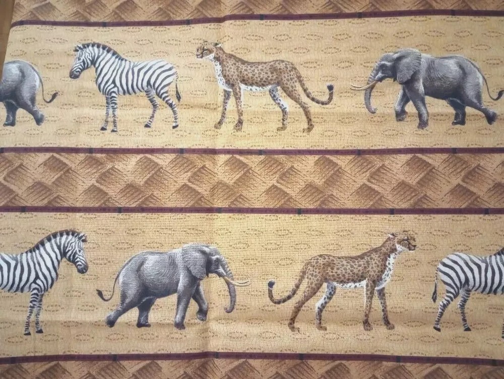 jungle animals elephant fun fabric 17.5 x 15 inch 1pc