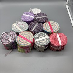 Lot Of 10 X 2.5” Jelly Roll Assorted Colors