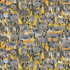 Black/White Savanna Dazzle Serengeti Plains BTY Michael Miller 44″ Wide
