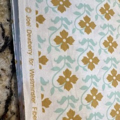 Westminster Fibers Joel Dewberry Floral Cotton Fabric Gold Blue White 5 yards