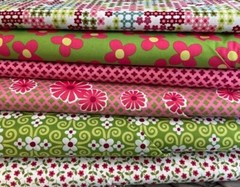 ROBERT KAUFMAN- POP THE POSIES –ORGANIC COTTON– MANY CHOICES– BY THE YARD