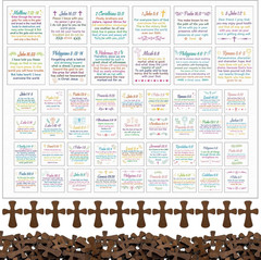 48-Piece Pocket Prayer Quilt Squares with Crosses – Spiritual Gift Set