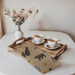 Pine Grove Animal Toss Tan C15931-TAN 100% Cotton Fabric By the half yard