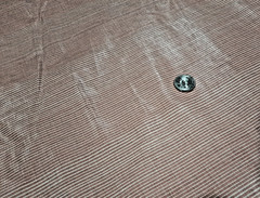 Waverly Fabric “Harmony” 100% Cotton Chintz Muted Red Pink Pinstripe 20″ x 54″