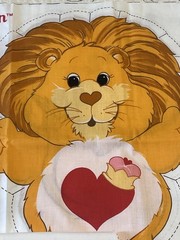 VTG Care Bear Cousins Fabric Pillow Panels 3 Care Bears Cut Sew Rare 1985