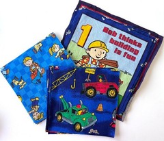 Fabric Squares – Bob the Builder and Construction 6.5 x 6.5 and Strips 54″ x 5″