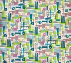 Easy Wash & Care Fabric-Swizzle Stix Muli- Cotton.Poly – BTY – x 44″