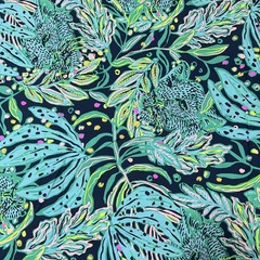 Lilly Pulitzer Cotton Poplin Fabric Low Tide Navy Catty Purrsonality 36″ X 57″