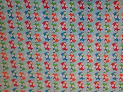 FOX FOXY FOXS COLORS BLUE COTTON FLANNEL FABRIC 21 1/2 Inch