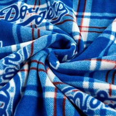 MLB Los Angeles Dodgers Plaid 6618-B Fleece Fabric by the Yard