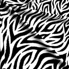 Animal Print Zebra Spandex Fabric 4-way Stretch 60″wide by the Yard for Swimwear