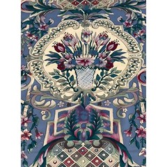 Vtg Margin Designs Upholstery Fabric Floral Vibrant Purple Lavender Chintz BTY