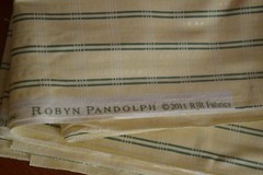 By 1/2 Yd, Lt-Yellow & Green Striped Quilt Fabric/RJR/Bowood/Pandolph/0075,M9004