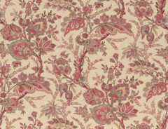 GP & J BAKER CURTAIN FABRIC DESIGN Jewel Indienne 4.5 METRE RED/BLUE LINEN BLEND