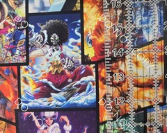 Custom 100% Cotton Woven Fabric Anime One Piece By The 1/4 Yard 9×56 Collage