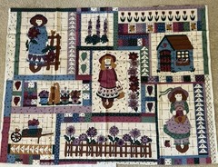 LESLIE BECK GIRLS FABRIC PANEL -36 INCHES TALL X 46 INCHES WIDE – GARDEN CABIN