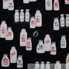 BonEful Fabric FQ Cotton Quilt VTG White Black Music Note Treble Bass Clef Piano