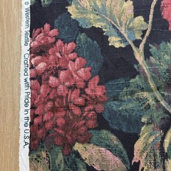 VTG Fabric By Western Textile Screen Printed 100% Cotton Floral Made In USA 9 Yd