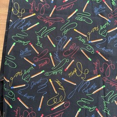 MARY ELLEN HOPKINS SSI Chalkboard Signatures Names Quilting Cotton Fabric 1y+34″