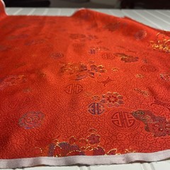 SILK Orange, FABRIC 6 Yards x 22 Inches Wide or 216 Inches x 22 Inches Wide