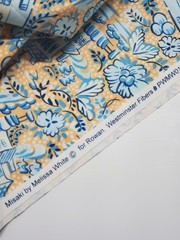 Melissa White House & Garden Westminster Fibers Orange Blue Quilt Sew ONE YARD