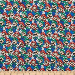BTY Nintendo World Super Mario And Friends Luigi Cotton Fabric By The Yard 73545