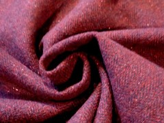 SUPER SOFT Wool- Blend – Wine Metallic and Black Herringbone – European Suiting
