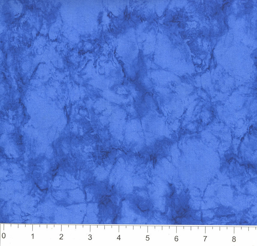 Royal Blue Marble Stone 100% Cotton Fabric by the 1/4 yard