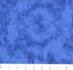 Royal Blue Marble Stone 100% Cotton Fabric by the 1/4 yard
